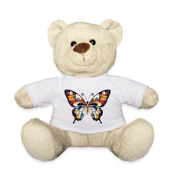 Bunter abstrakter Schmetterling Farben Kunst - Teddy - Weiß - Vorne