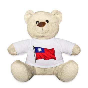Drapeau de Taïwan - Nounours - blanc - Devant