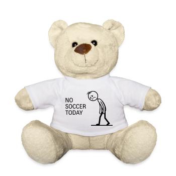 Pas de football aujourd’hui - Drôle de Triste Stickman - Nounours - blanc - Devant