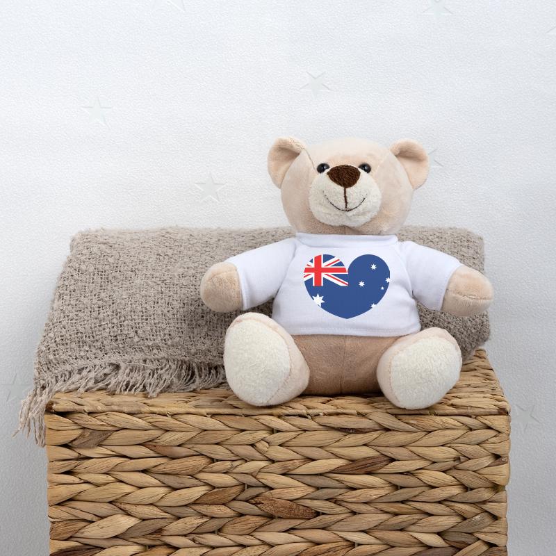 Australian flag with heart Teddy Bear