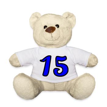 15. 15 YEARS. 15th ANNIVERSARY. 15 YEAR ANNIVERSARY. - Teddy Bear - white - Front