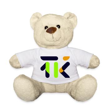 Neon Lime Abstract Glyph - Teddy Bear - white - Front