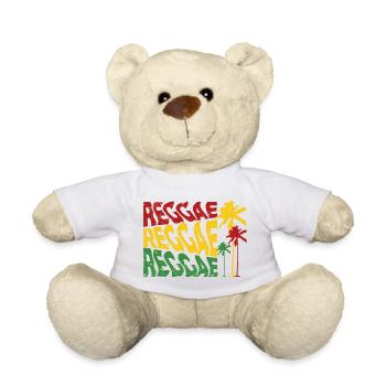 Reggae Palmenfarben  - Teddy - Weiß - Vorne