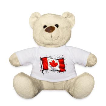 Canada Flag - Teddy Bear - white - Front