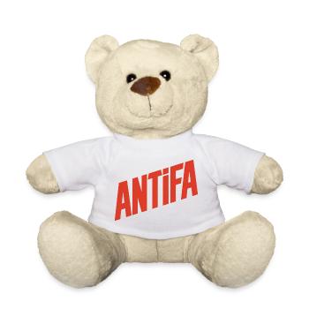 Antifa - Antifascist Merch - Teddy - Weiß - Vorne