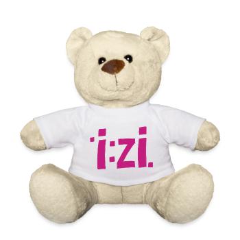 IzI Graffiti Font in Magenta - Teddy Bear - white - Front