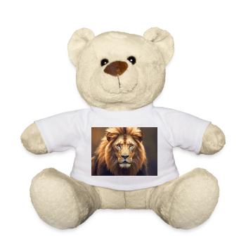 Löwen-Männchen-Porträt Stärke-Tier Alpha-Räuber - Teddy - Weiß - Vorne