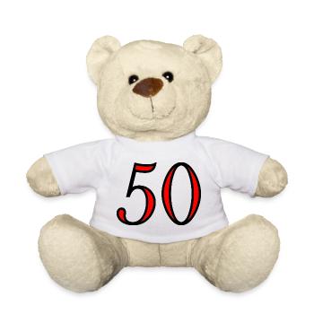 50. 50 JAHRE. 50-JÄHRIGES JUBILÄUM. 50-JÄHRIGES JUBILÄUM. - Teddy - Weiß - Vorne