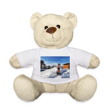 Snowboard sur une pente ensoleillée - Nounours - blanc - Devant
