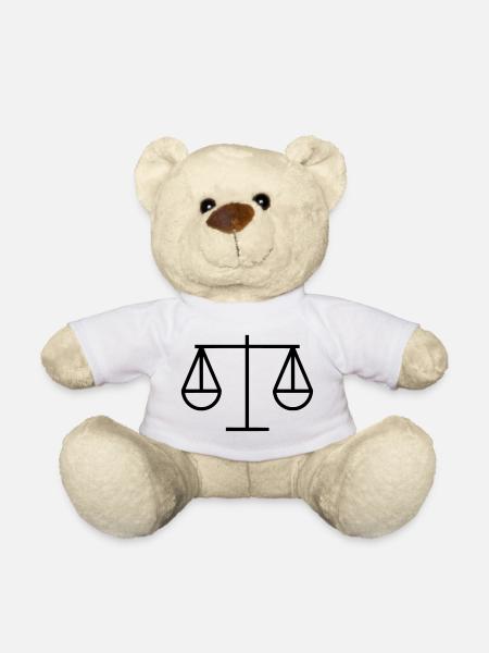 Waage Gerechtigkeit Jura - Teddy - Weiß