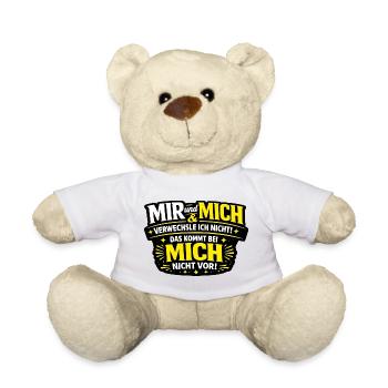 Mir und Mich verwechsle ich nicht – Grammatik  - Teddy - Weiß - Vorne