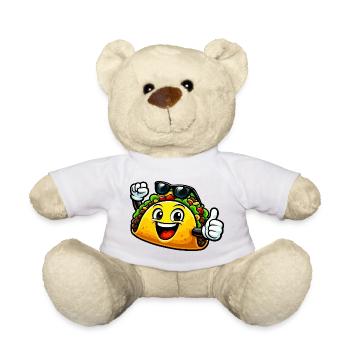 Fröhlicher Taco mit Sonnenbrille - Teddy - Weiß - Vorne