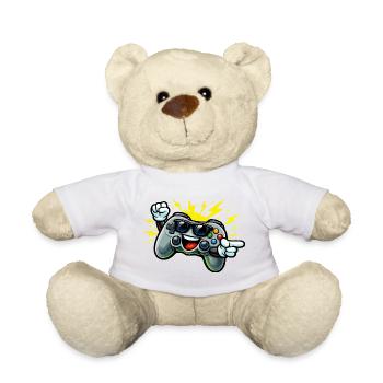 Retro Controller Spaß - Teddy - Weiß - Vorne