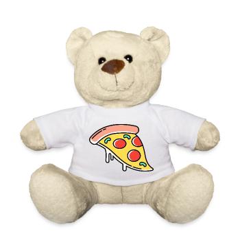 Icône de la pizza - Nounours - blanc - Devant