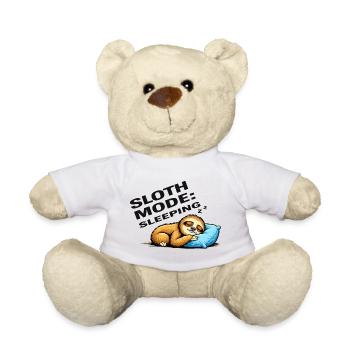 Sloth Mode Sleeping - Teddy Bear - white - Front