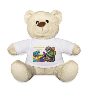 Fleißiges Faultier Büroalltag: Wartezeit... - Teddy - Weiß - Vorne
