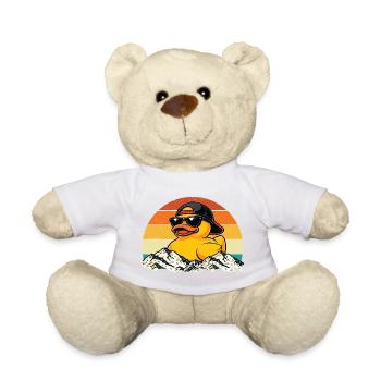 Cool Rubber Duck Duck Lover Duckie Duckling - Teddy Bear - white - Front