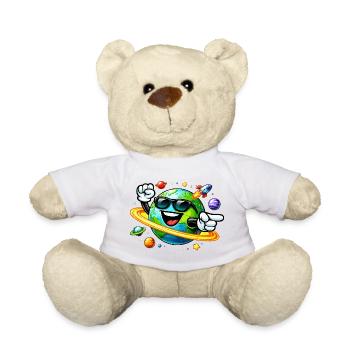 Earth Sunglasses Space Travel - Teddy Bear - white - Front