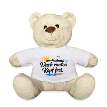 Dach runter Kopf frei Cabrio Spruch lustig  - Teddy - Weiß - Vorne