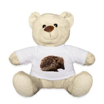 Hedgehog in forest style - Teddy Bear - white - Front