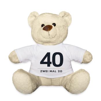 40 Jahre Zweimal 20 Design - Teddy - Weiß - Vorne