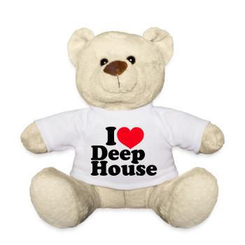 I Love Deep House - Teddy Bear - white - Front