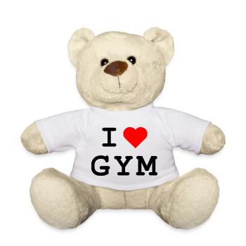 I love Gym - I love the gym - Teddy Bear - white - Front