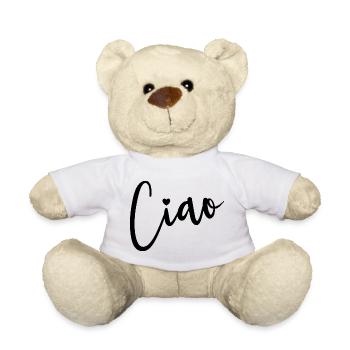 Ciao Italienisch Hallo Auf Wiedersehen Besuch Ital - Teddy - Weiß - Vorne