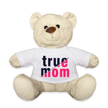 Vraie Maman, Mère Amour Authenticité, Art - Nounours - blanc - Devant