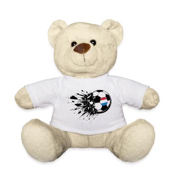 Football Holland Flag Ball Design - Nounours - blanc - Devant