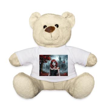 Redhead gothic woman in autumn magic - Teddy Bear - white - Front