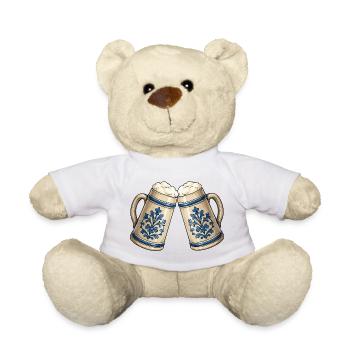 Beer Beer Mugs Ornament - Teddy Bear - white - Front
