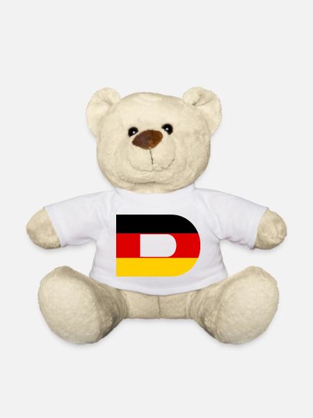 D - Style du drapeau allemand - Nounours - blanc