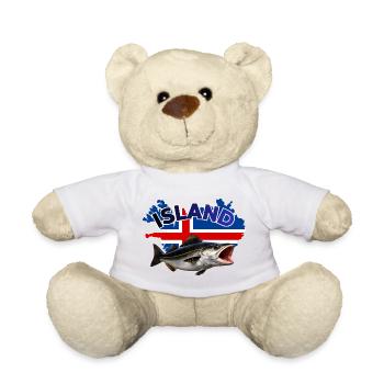 Island Köhler Angeln - Seelachs Fishing - Teddy - Weiß - Vorne