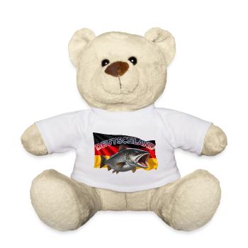 Forelle Angeln Deutschland - Fisch Motiv - Teddy - Weiß - Vorne