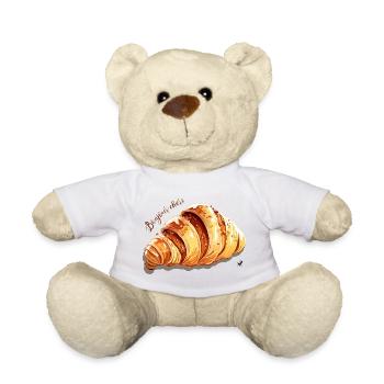 Croissant Abbildung mit Inschrift - Teddy - Weiß - Vorne