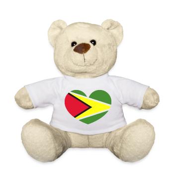 Guyana heart flag - Teddy Bear - white - Front