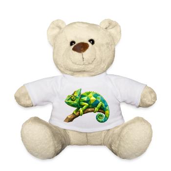 Geometrischer Chamäleon Zweig - Teddy - Weiß - Vorne