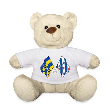 Ameland & Friesland kreuzte Flaggen - Teddy - Weiß - Vorne