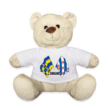 Ameland Friesland Pride – Kreuzende Flaggen - Teddy - Weiß - Vorne