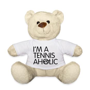 Je suis un accro au tennis - Nounours - blanc - Devant