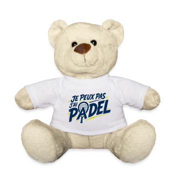 Je peux pas j'ai Padel - Nounours - blanc - Devant