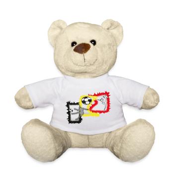 Kicker Fußball Stürmer  - Teddy - Weiß - Vorne