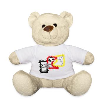 Kicker Fußball Stürmer  - Teddy - Weiß - Vorne