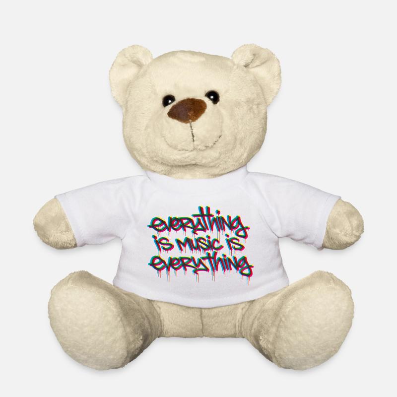 everything is music is everything tricolor - Teddy Bear - white