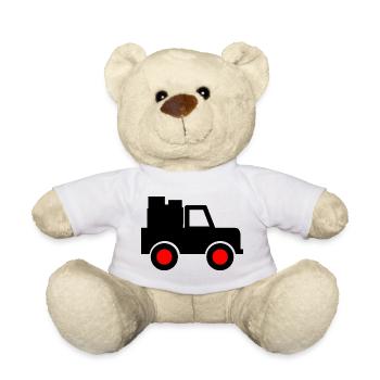 Voiture - Nounours - blanc - Devant