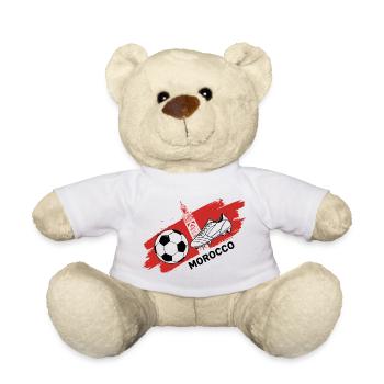 Morocco Football Moroccan Supporter Jersey Morocco - Teddy Bear - white - Front