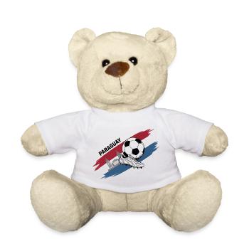 Paraguay Football Supporter Asuncion Soccer - Nounours - blanc - Devant