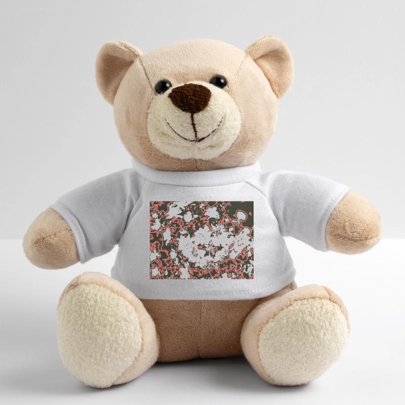 Red Nebula Abstract Pattern Teddy Bear