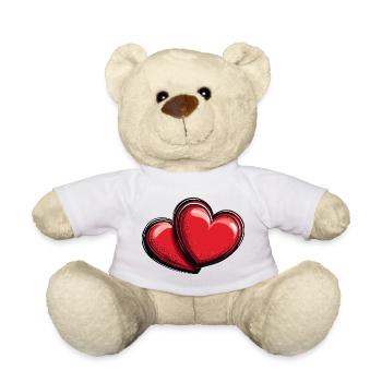 Herzen Liebe Symbol - Teddy - Weiß - Vorne